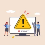 Internet disconnection and broadband ISP information on uk computer screen